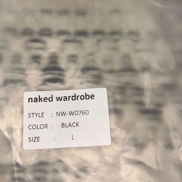🆕 2/$75 NWT Naked Wardrobe | 2 Piece Underwire Halter Bikini | Black | Large - Picture 8 of 10